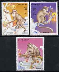 Somalia 2002 Monkeys perf set of 3 unmounted mint Michel ...