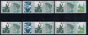 Germany 1990,Sc.#9N553a MNH. se-tenants of booklet pane