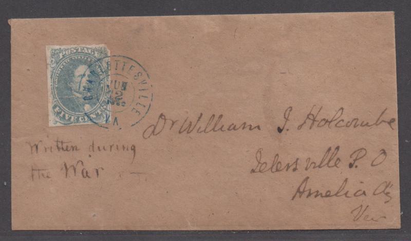 **CSA Cover, SC# 4, Charlottesville, VA, 6/12/1862