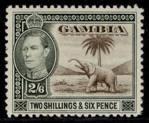 GAMBIA GVI SG158, 2s 6d sepia & dull green, M MINT. Cat £20.