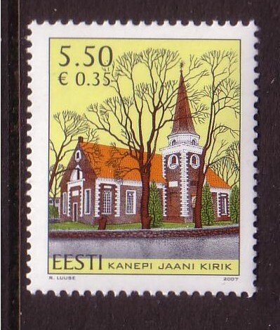 Estonia Sc 579 2007 St John's Church Kanepi stamp  mint NH