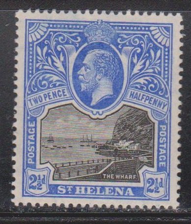 ST HELENA Scott # 65 MH - King George V & The Wharf