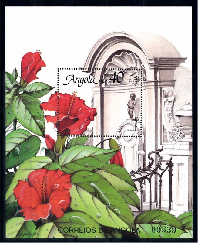 [66934] Angola 1990 Flora Flowers Blumen Souvenir Sheet MNH