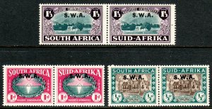 1939 South West Africa SWA semi postal set Sc# B9 / B11 MVLH CV: $69 Huguenots