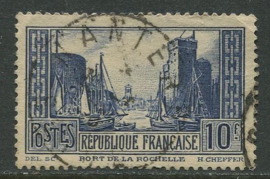 France - Scott 252 - General Issue -1929 - Used -Single 10fr Stamp