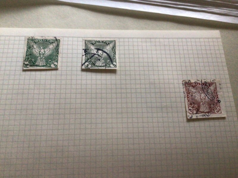 Czechoslovakia stamps on folded page  A11792