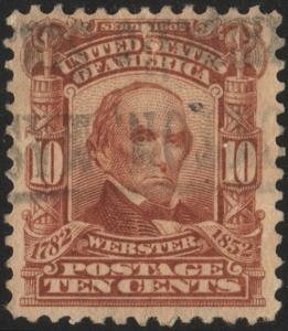 SC#307 10¢ Daniel Webster (1903) Used