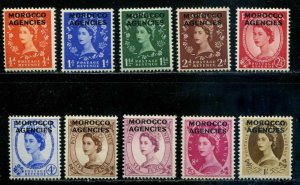 Great Britain Morocco Agencies SC# 270-9 QEII MNH