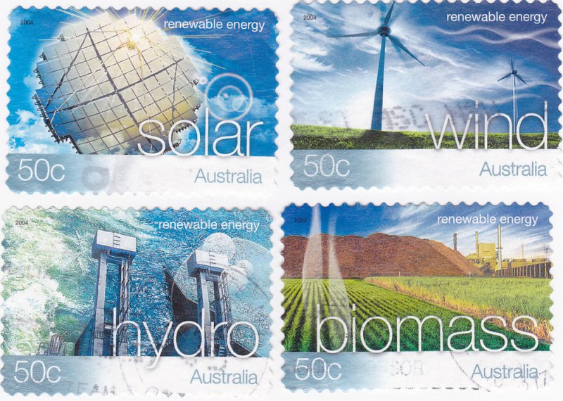 Australia -2004 Renewable Energy - set x 4 50c Used