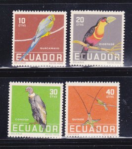 Ecuador 634-637 Set MH Birds (E)