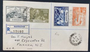 1952 St Peter Barbados Airmail Cover To Fairview NJ USA Universal Postal Union