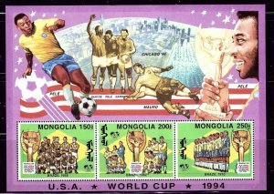 Mongolia 2156a MNH 1994 World Cup Soccer sheet    (ap2445)