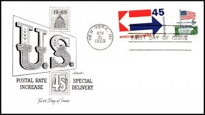 Scott E22 45 Cents Special Delivery Artmaster FDC - Unaddressed