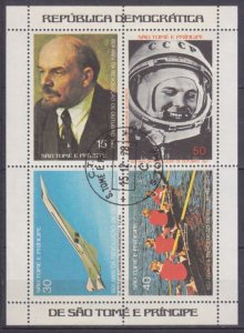 1977 Sao Tome and Principe  490-493/B8 used Yuri Gagarin / Concord Sport 30,00 €