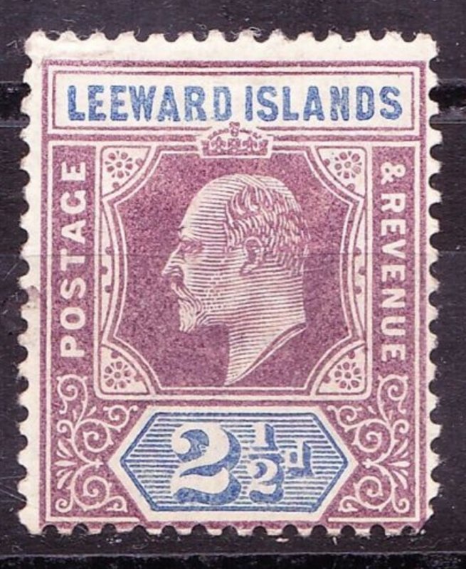 LEEWARD ISLANDS 1902 KEDVII  2.5d Dull Purple & Ultramarine SG23 MH