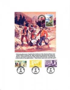 #3438 California Statehood COMBO   - GORGEOUS 8 1/2 * 11...