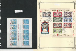 Monaco Stamp Collection on 19 Scott Pages, 1986-2016, JFZ