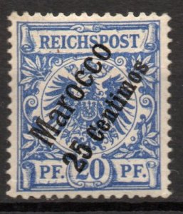 [AC] German Offices in Morocco 1899 Sc #4 Mi 4 Mint *Hinged* OG BPP Signed BOTHE