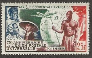 French West Africa   C15, mint, hinged. UPU issue. 1949.  (F363)