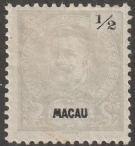 Macao, stamp, Scott#75,  mint, hinged,  1/2, Avo,