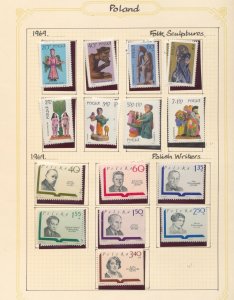 Poland 1968/69 Art Sport Aviation MNH Used on 19 Pages (Apx 150+) BL1621