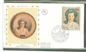 Monaco 1036 1978 4fr Princess portrait (art) on an unaddressed cacheted first day cover