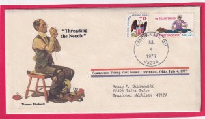 1978 THREADING THE NEEDLE NORMAN ROCKWELL SOUVENIR COVER