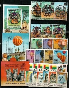 Guinea-Bissau 362 // 654 Collection of Mint NH sets and S/S (CV $48.00)