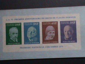 GABON-1961-SC#C104-WORLD FAMOUS POINEERS PERSONS -MNH-IMPERF S/S-VERY FINE