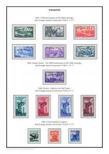 Trieste Trst Triest 1947 - 1954 (Zone A and B) PDF (DIGITAL) STAMP ALBUM PAGES