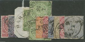 NORTH GERMAN CONFEDERATION #4, 5, 14-18, 21, 22 USED