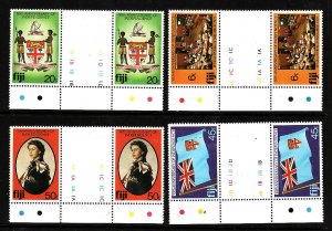 Fiji-Sc#434-7-unused NH set in gutter pairs-Independence-1980-