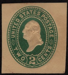 SC#U315 2¢ Washington Cut Square (1887) Unused