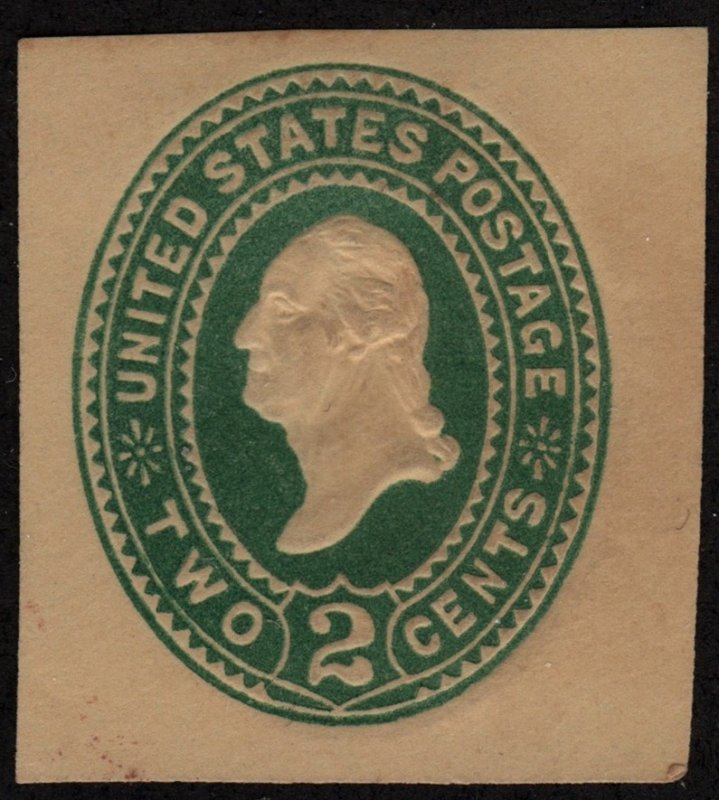 SC#U315 2¢ Washington Cut Square (1887) Unused