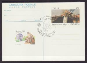 Italy P222 Vigo Postal Card U/A FDC