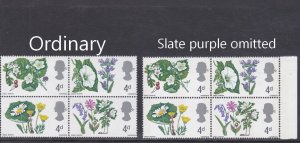 sg717pf 1966 4d flowers Slate purple omitted UNMOUNTED MINT  [SN]