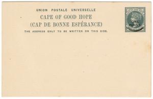 (I.B) Cape of Good Hope Postal : Post Card 1d on 1½d OP