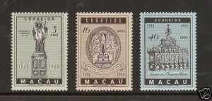 Macao Sc 365-367 MNH. 1952 St. Francis Xavier, cplt set, VF