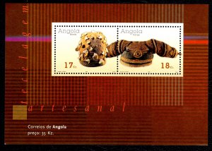 Angola 2001 Handmade Weaving Mint MNH Miniature Sheet SC 1204 CV $5.50