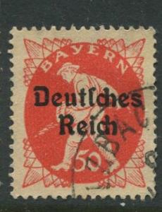 Bavaria -Scott 262 - Deutsches Reich Overprint -1920 - Used - 50pf Stamp