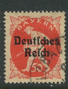 Bavaria -Scott 262 - Deutsches Reich Overprint -1920 - Used - 50pf Stamp