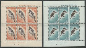 New Zealand # B59a,B60a Birds  - Panes/6  (2) Mint NH