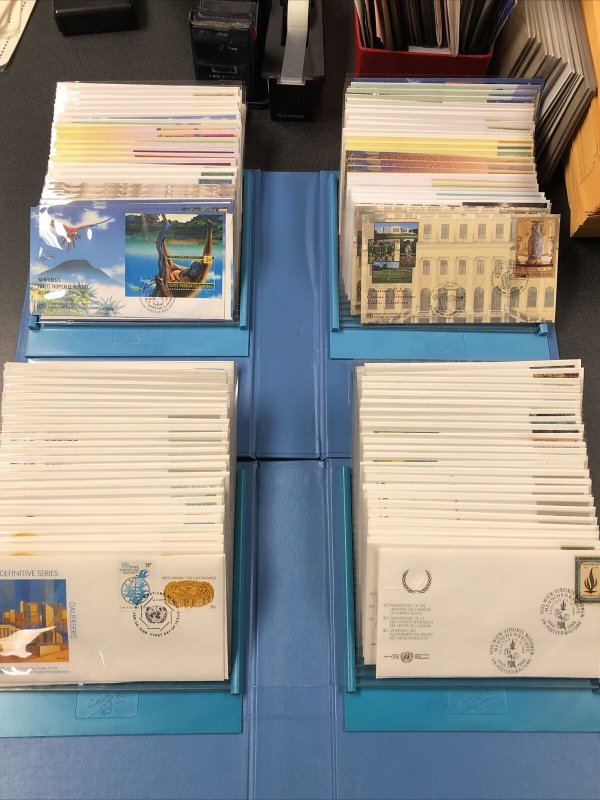 13 Albums United Nations FDC 1970’s-2000’s No Addresses 1300+ Covers