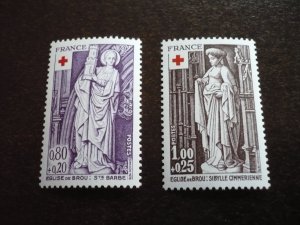 Stamps - France - Scott# B496-B497 - Mint Never Hinged Set of 2 Stamps