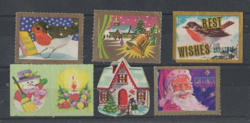 USA - Assortment of 6 Christmas Seals/Stamps - NG