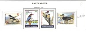BANGLADESH 1983 BIRDS #221-224 MH