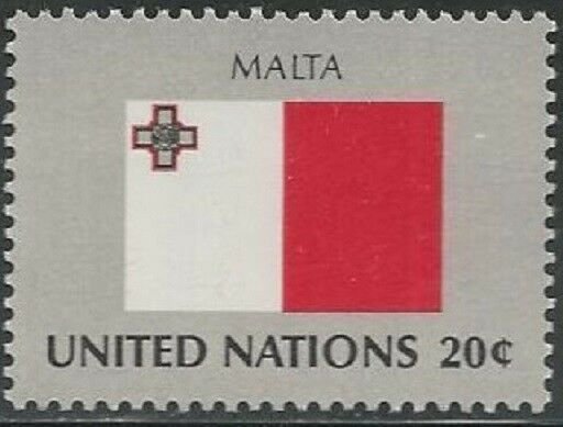 United Nations 354 New York Malta Flag 20c single MNH 1981