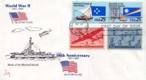 United States, First Day Cover, Micronesia, Flags