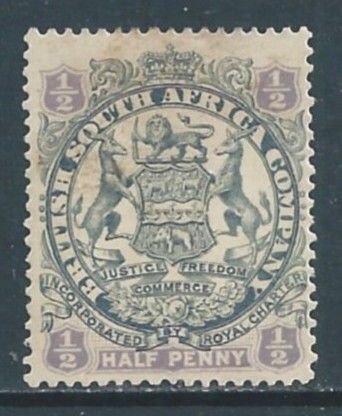 Rhodesia #26 MH 1/2p Coat of Arms