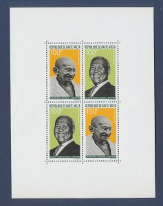 BURKINA FASO - Scott 68 - MNH S/S (small corner crease) - Ghandi, Luthuli -1968